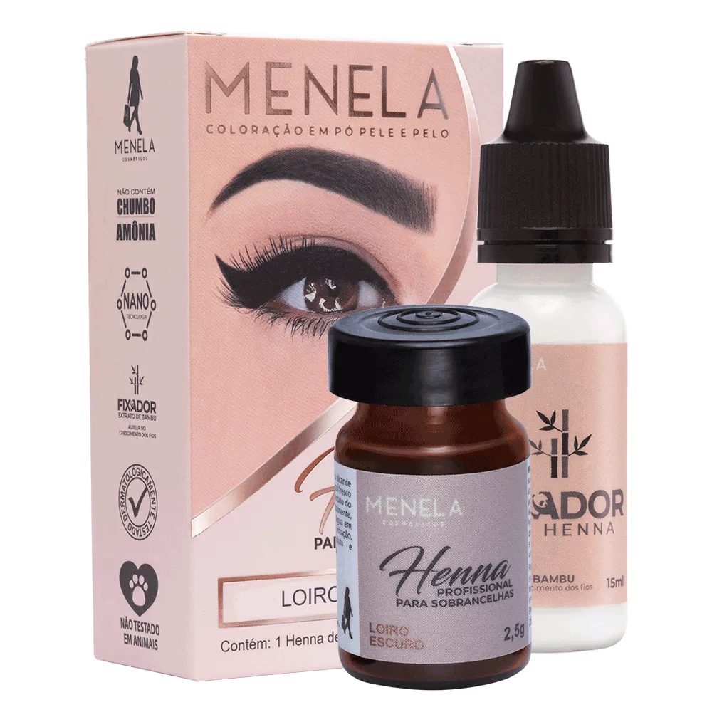Menela Kit Henna Loiro Escuro