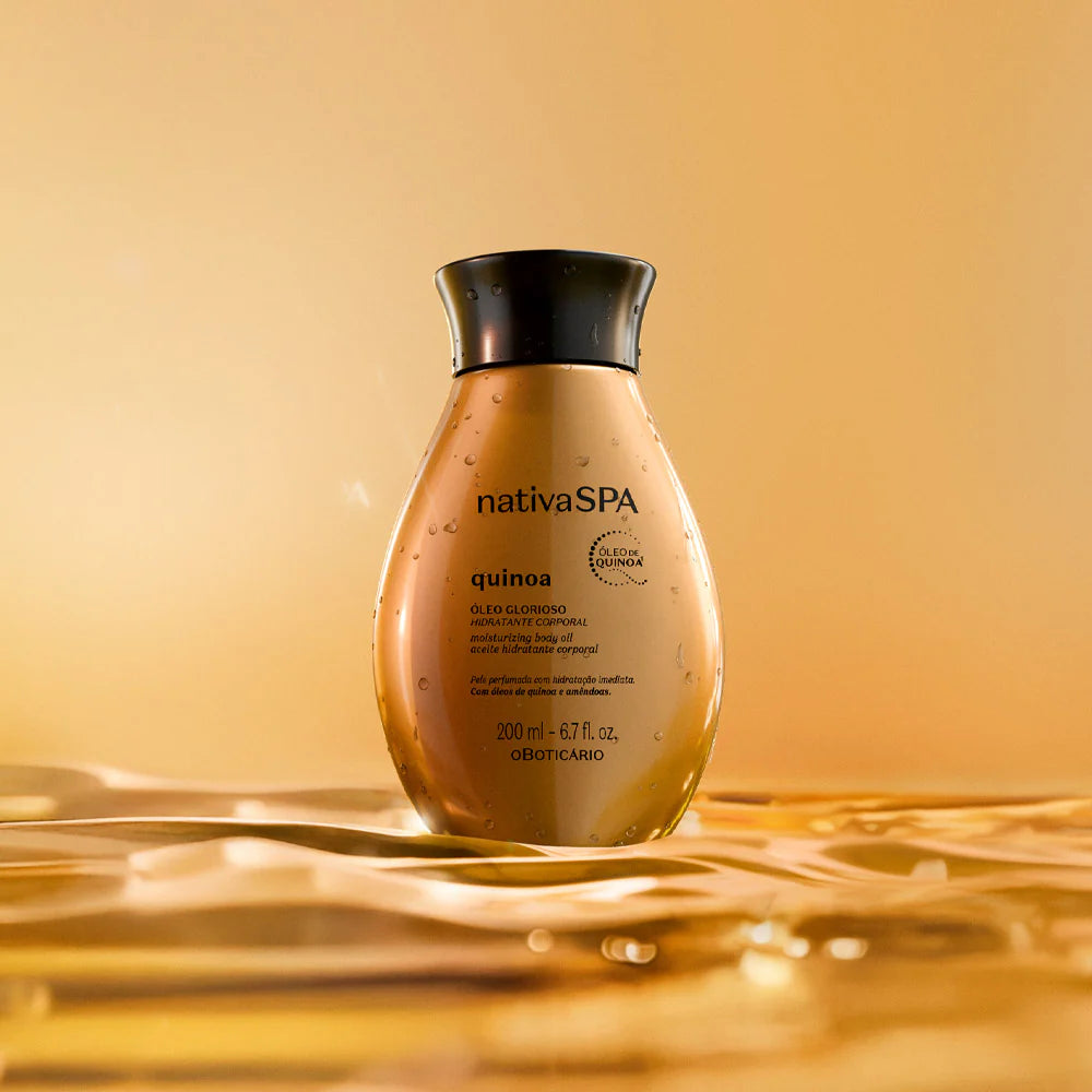 Óleo Glorioso de Banho Nativa Spa Quinoa e Amêndoas, 200ml
