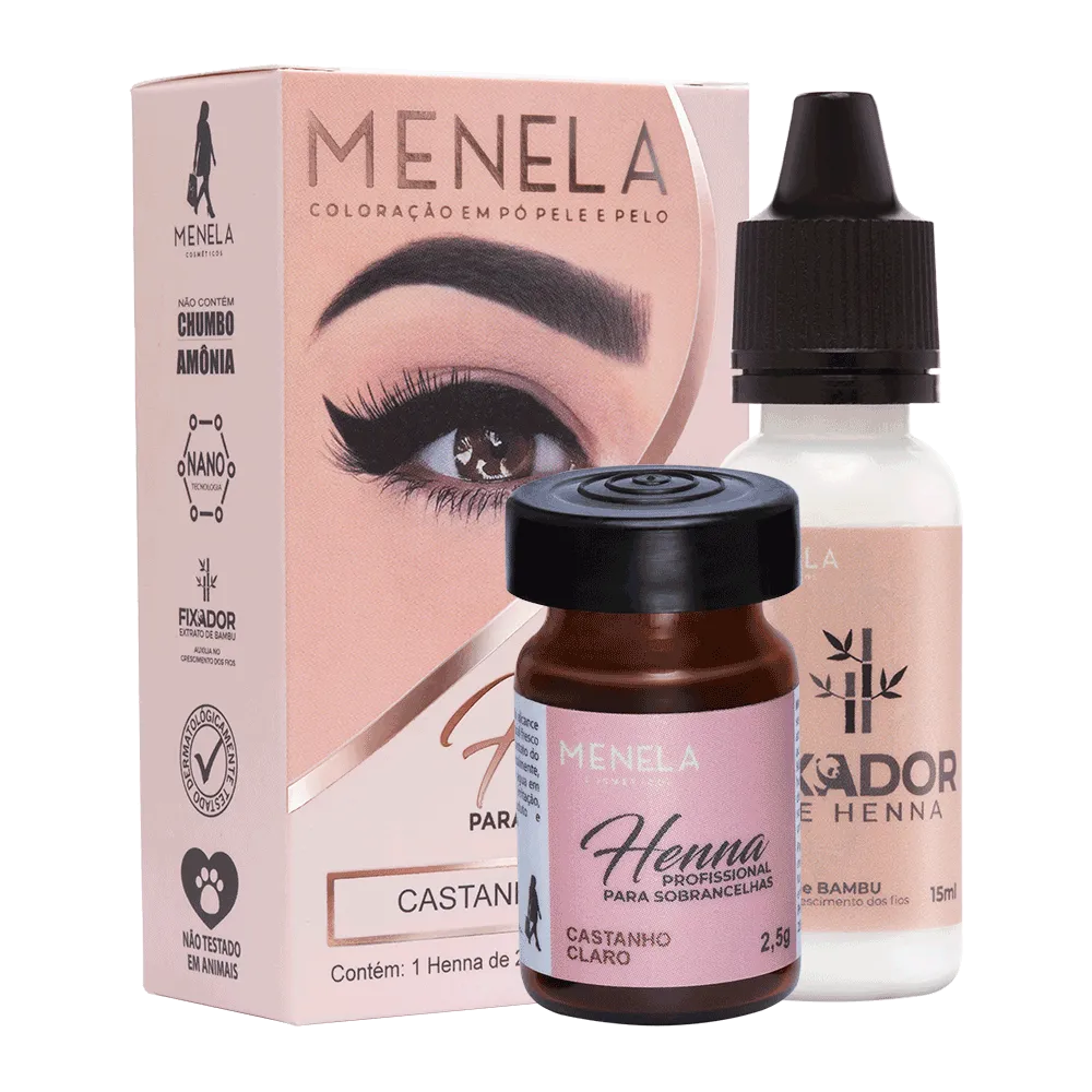 Menela Kit Henna Castenho claro