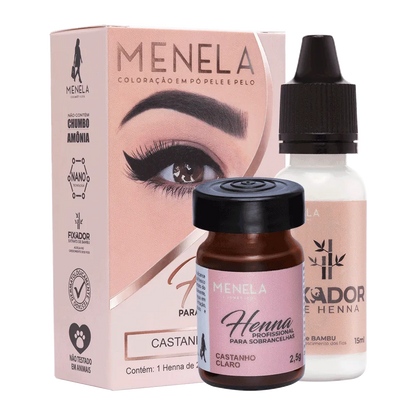 Menela Kit Henna Castenho claro