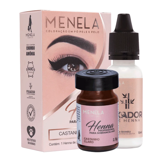 Menela Kit Henna Castenho claro