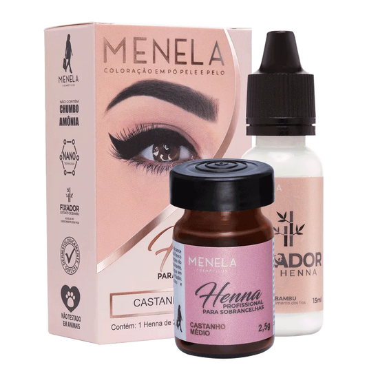 Menela Kit Henna Castanho Medio
